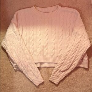 Hollister Cream Cable Knit Sweater